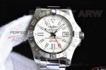 Perfect Replica GF Factory Breitling Avenger II GMT White Face Stainless Steel Band 43mm Watch